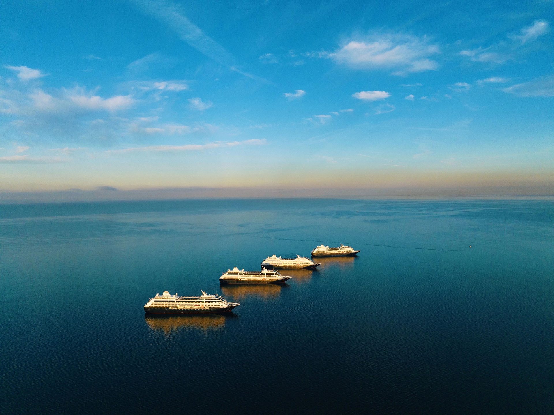 Four Azamara ships at sea